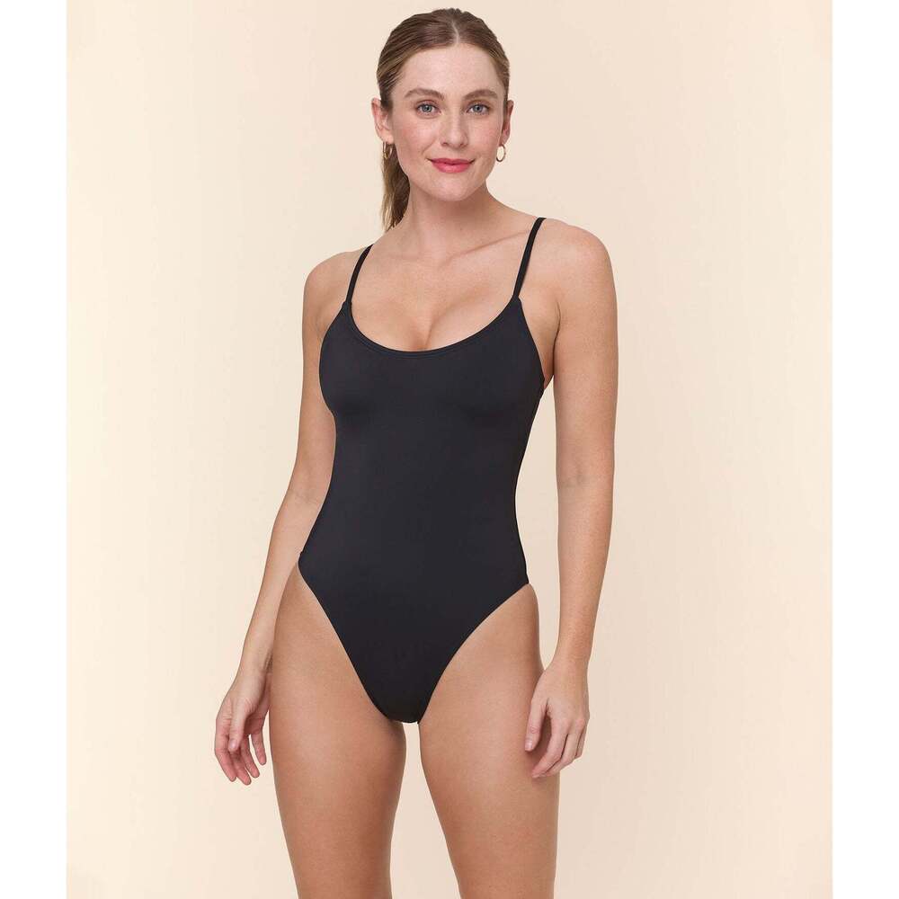 Andie The Amalfi One Piece - Eco Nylon - Black - Classic - Cheeky Size SBLACK /